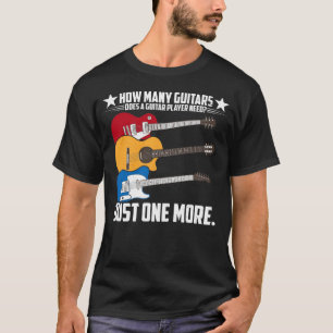 T-shirt Guitar Shirt Combien de guitares