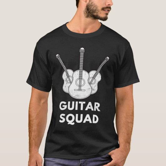 T-shirt Guitar Squad Guitars Player Guitarist Musician (Devant)