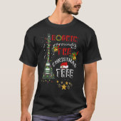T-shirt Guitar Tree Lights Rocking Music Merry Christmas C (Devant)