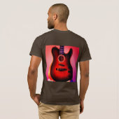 T-shirt guitare acoustique.  (Dos entier)