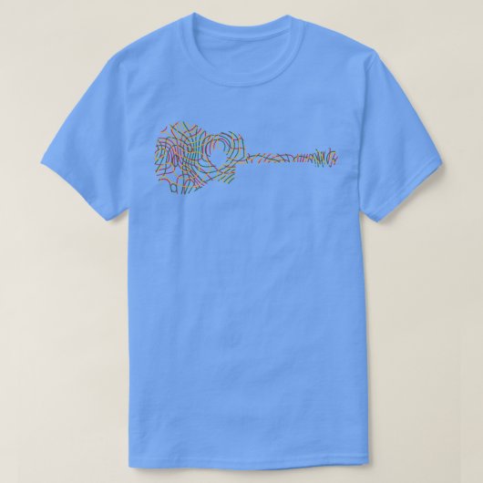 T-shirt Guitare acoustique Abstraite (Design devant)