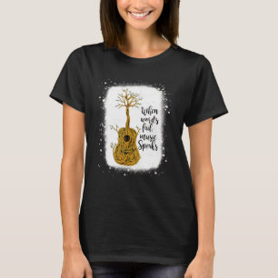 T-shirt Guitare Acoustique Arbre De Vie Nature Musique Gui