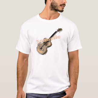 T-shirt guitare acoustique avec texte