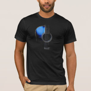 T-Shirt Guitare Acoustique Bleue Vers 2 (voir note