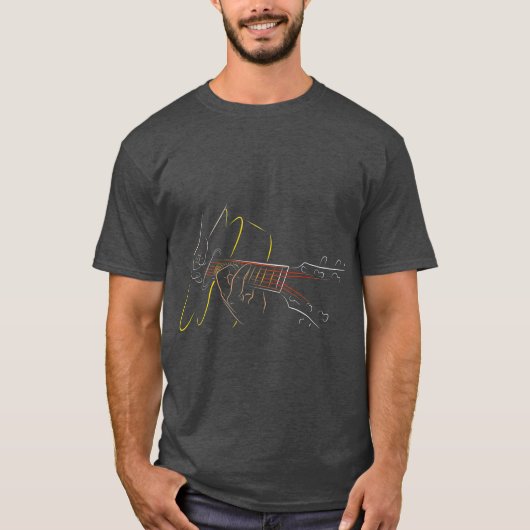 T-shirt Guitare acoustique Joueur Guitariste ou groupe (Devant)