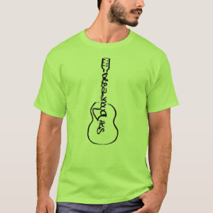 T-shirt Guitare acoustique Logo Abstrait noir
