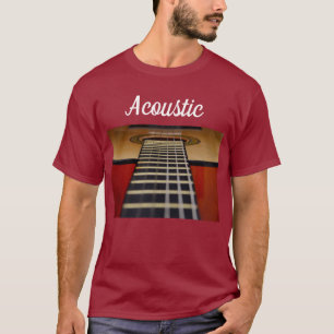 T-shirt Guitare acoustique Maroon