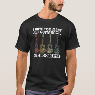 T-shirt Guitare Acoustique Rétro De Notes Pour Joueur De G