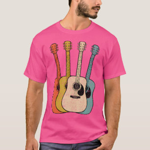 T-shirt Guitare acoustique rétro Guitare Vintage Musique C