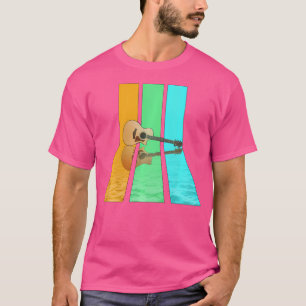 T-shirt Guitare acoustique style Vintage des années 80