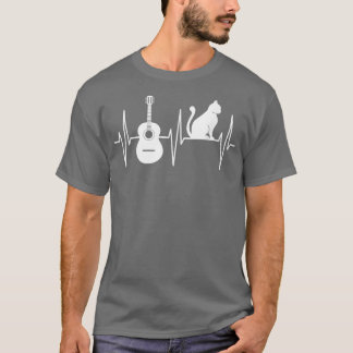 T-shirt Guitare Amoureux des chats musicien Guitariste Gui
