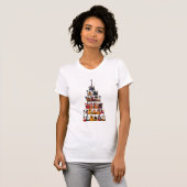 T-shirt Guitare Arbre de Noël Musique Rock Light (Devant entier)