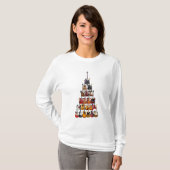 T-shirt Guitare Arbre de Noël Musique Rock Light (Devant entier)