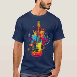 T-shirt Guitare Art Guitariste Musicien Guitare Musique Gu
