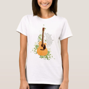 T-shirt Guitare avec des vignes