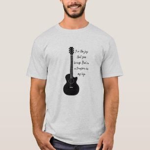 T-shirt Guitare Avec Poème Simple