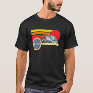 T-shirt Guitare Banjo Camping Montagne Pour Guitariste Env