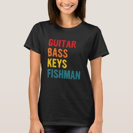 T-shirt Guitare Basse Clés Fishman (Devant)