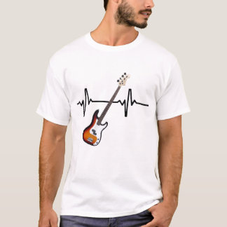 T-shirt Guitare basse Heartbeat