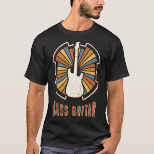 T-shirt Guitare basse vintage classique musique rétro amou