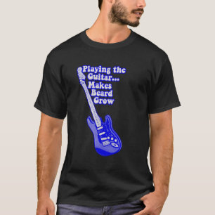 T-shirt Guitare bleue vintage avec mots de motivation