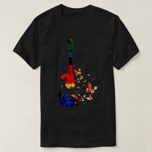 T-shirt guitare colorée (Design devant)