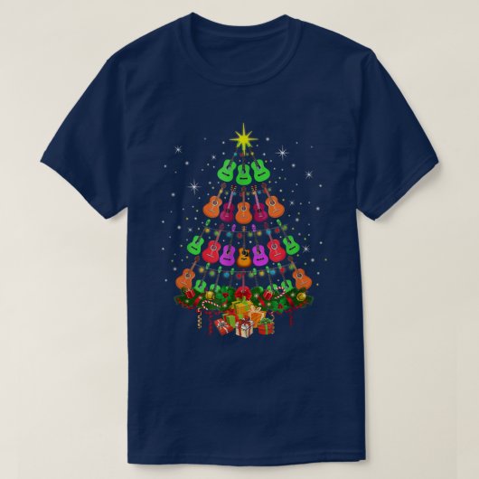 T-shirt Guitare cool Noël Arbre Guitare Noël (Design devant)