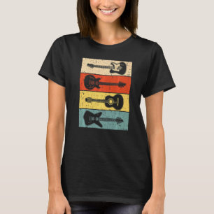 T-shirt Guitare Cool Pour Hommes Femmes Guitare Vintage Gu