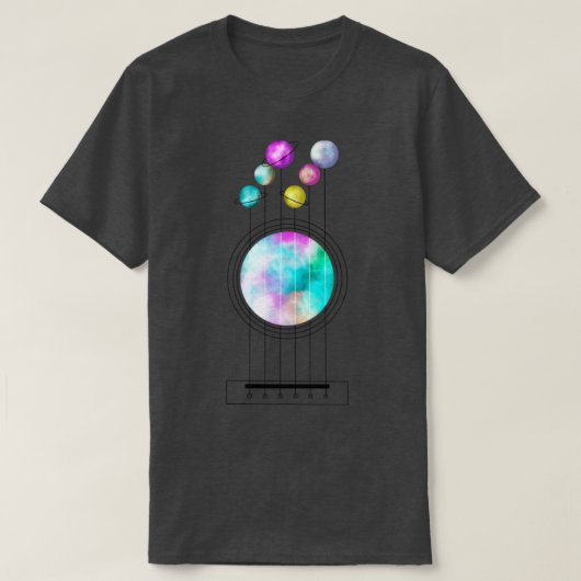 T-shirt Guitare cosmique (Design devant)