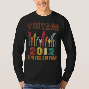 T-shirt Guitare d'anniversaire vintage 2012 10e anniversai