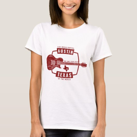 T-shirt Guitare d'Austin Texas Live (Devant)