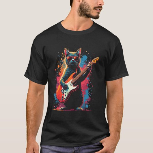 T-shirt Guitare de chats (Devant)