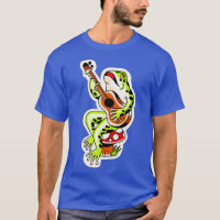 Guitare de grenouille tatouage traditionnel