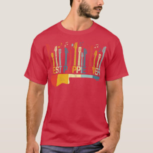 T-shirt Guitare de Guitare Vintage rétro Meilleure Poppie