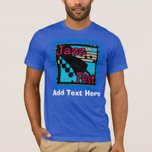 T-shirt Guitare de Jazz Fest en bleu