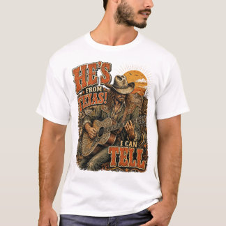 T-shirt Guitare de musique country Texas Cowboy