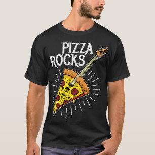 T-shirt Guitare de pizza - Drôle rochers de pizza