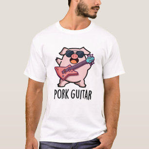 T-shirt Guitare de porc Funny Rock Guitare Pig Pun