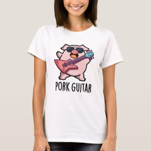 T-shirt Guitare de porc Funny Rock Guitare Pig Pun