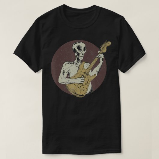 T-shirt Guitare de style vintage (Design devant)