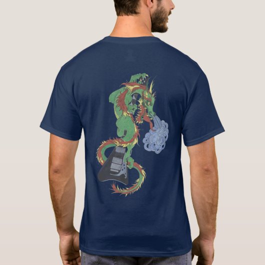 T-shirt Guitare Dragon Raging (Dos)