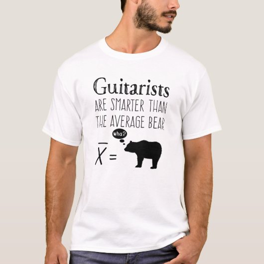 T-shirt Guitare drôle - Ours moyen (Devant)