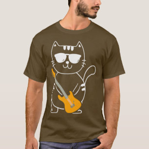 T-shirt Guitare électrique CatBand Musicien EGuitar Rock G