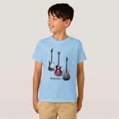 T-shirt Guitare électrique Guitare acoustique Nom personna (Devant entier)