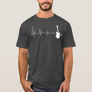 T-shirt Guitare électrique Heartbeat Vintage Guitare Play