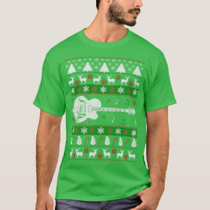 T-shirt Guitare électrique laide pull de Noël Joyeux vacan