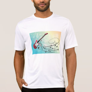 T-shirt Guitare électrique Rock and Roll Notes de musique 