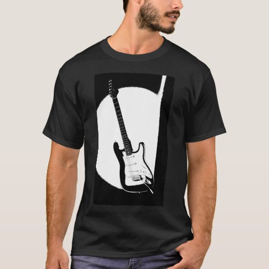 T-shirt Guitare électrique tendance Pop Art moderne Modèle (Devant)
