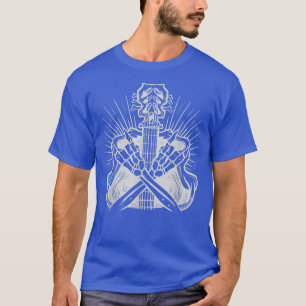 T-shirt Guitare en métal lourd Skeleton Metal Rock Festiv