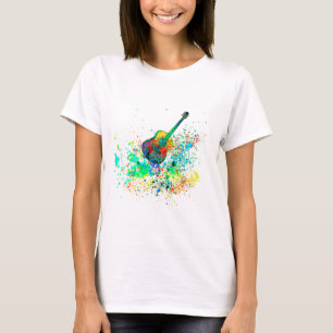 T-shirt Guitare et accords éclaboussent